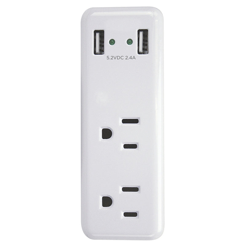 PowerZone Outlet Charger 2.4 A 2-Outlet