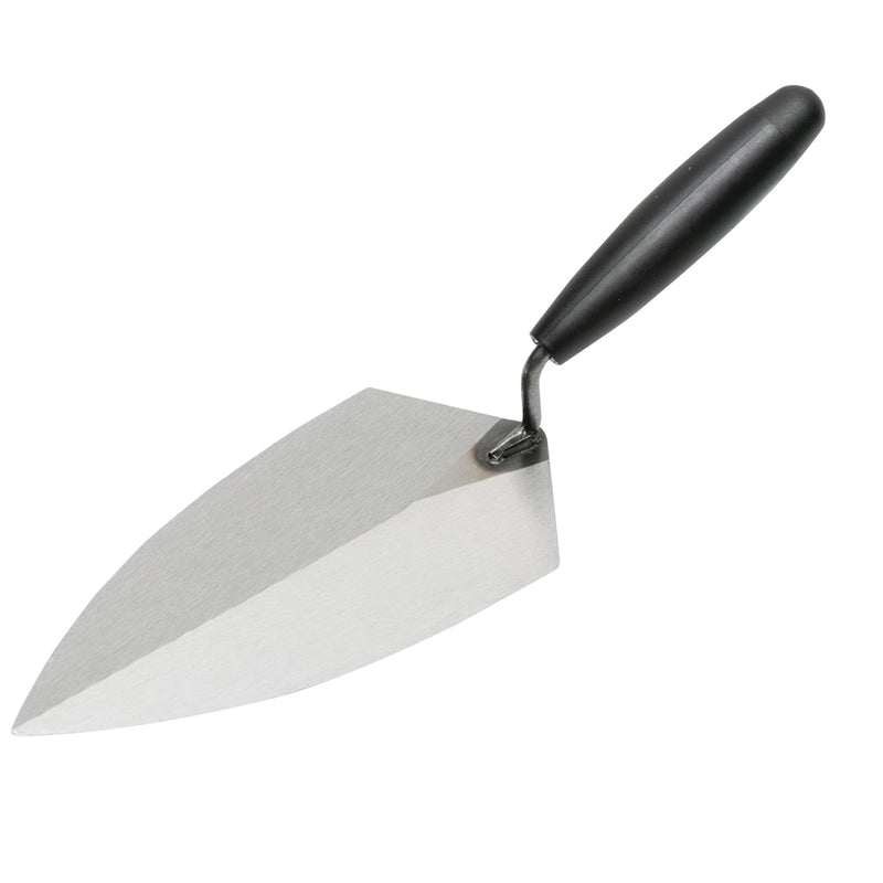 QLT Brick Trowel 10 in L Blade 5 in W Blade HCS Blade Soft Grip Handle Plastic Handle