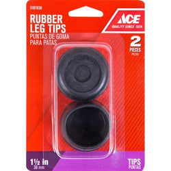 ACE 9226/ACE Leg Tip Rubber Black 1 1/2 in W Round