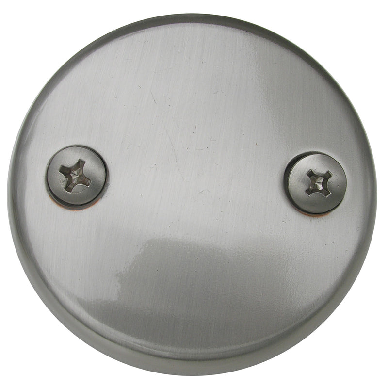 LASCO Drain Overflow Plate Brass Satin Nickel Specifications: 2-Hole