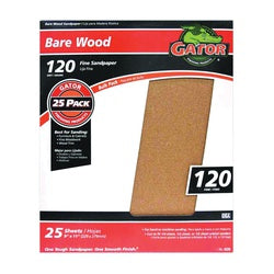 Gator Sanding Sheet 11 in L 9 in W 120 Grit Garnet Abrasive