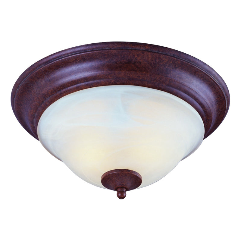 Boston Harbor Two Light Flush Mount Ceiling Fixture 60 W CFL Lamp Rustic Brown