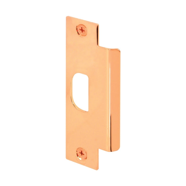 Defender Security Door Strike Plate 4-7/8 in L 1-1/4 in W Steel Brass