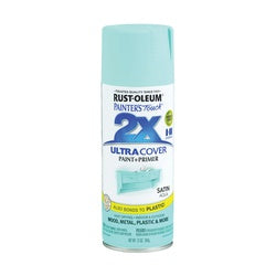 RUST OLEUM PAINTER'S Touch Satin Spray Paint Satin Aqua 12 oz Aerosol Can