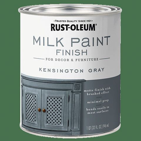 RUST-OLEUM Milk Paint Finish Matte Kensington Gray 1 qt Can