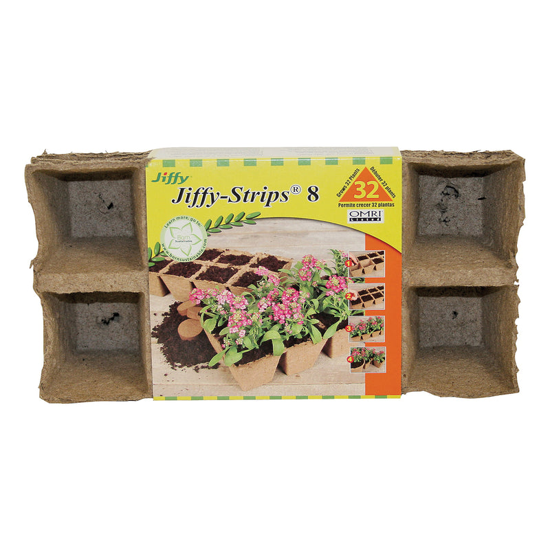 Jiffy Peat Pot Strip 32 -Cell Peat Moss