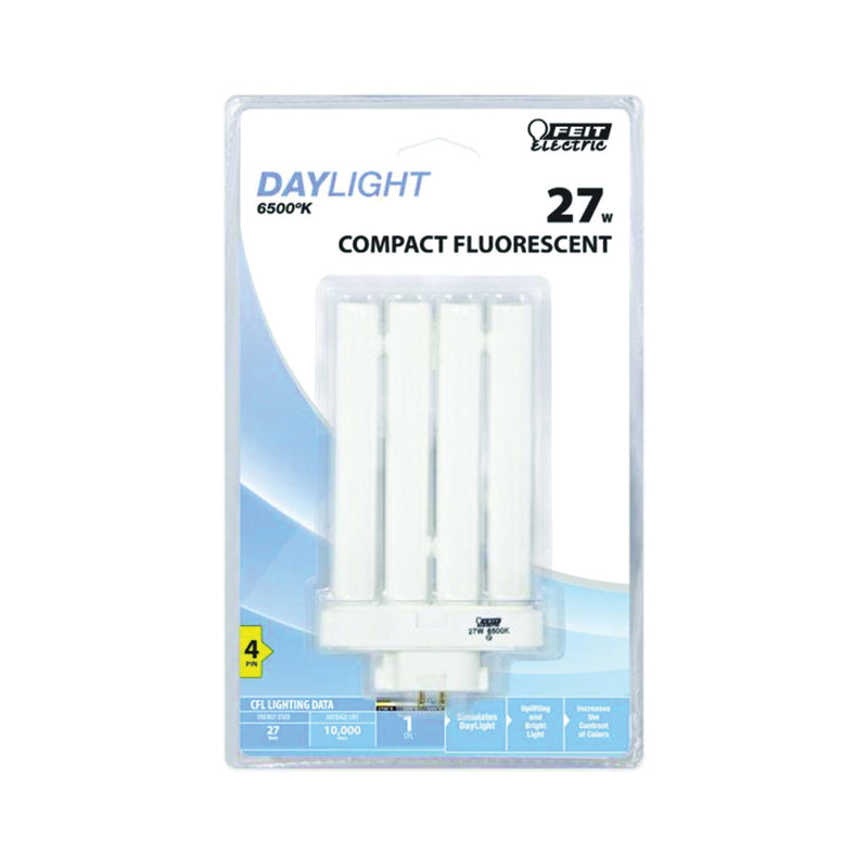 Feit Electric Compact Fluorescent Bulb 27 W PL Lamp GX10Q-4 Lamp Base 1450 Lumens Daylight Light