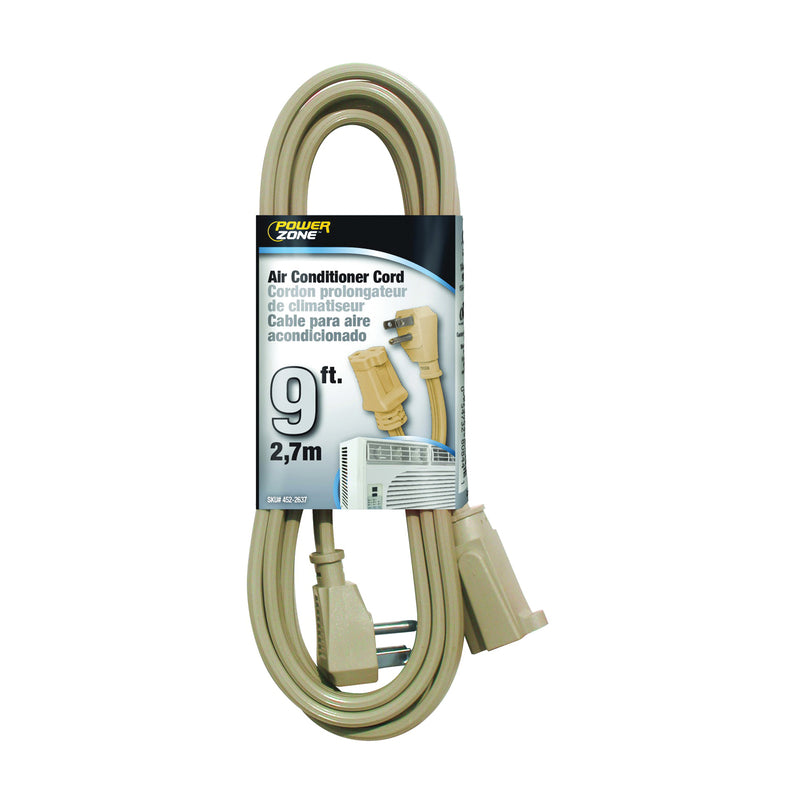 PowerZone Single-Ended Extension Cord SPT-3 Vinyl Beige For: Air conditioner and Appliances