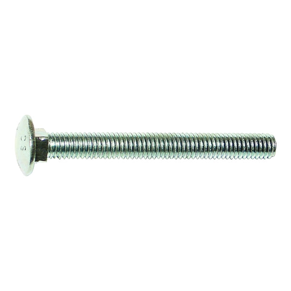 MIDWEST FASTENER Carriage Bolt 1/4-20 in Thread NC Thread 3 in OAL Zinc 2 Grade