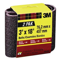3M Sanding Belt 3 in W 18 in L 120 Grit Extra Coarse Aluminum Oxide Abrasive