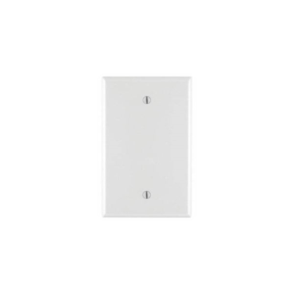 Leviton 0Blank Wallplate 3-1/8 in L 4-7/8 in W 1/4 in Thick 1-Gang Nylon White Box Mounting