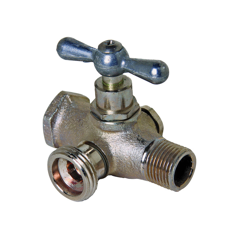 arrowhead Washing Machine Valve Heavy-Duty Red Brass Satin