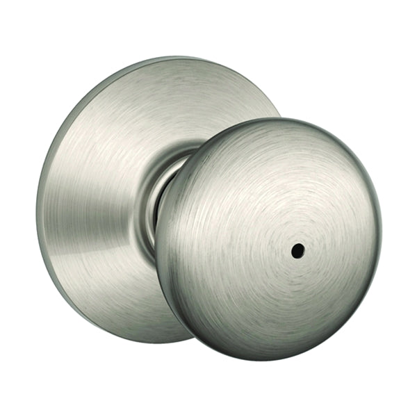 Schlage Plymouth Privacy Door Knob Brass Satin Nickel