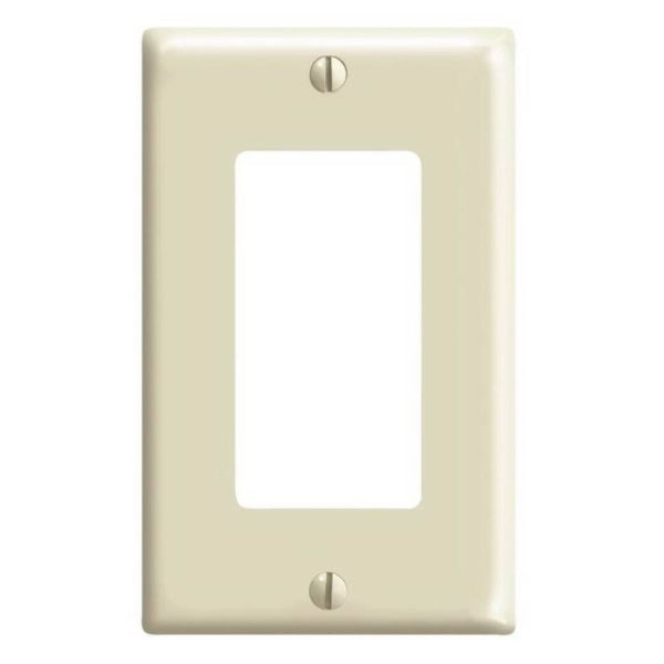 Leviton Decora Wallplate Pack 4-1/2 in L 2-3/4 in W 1-Gang Plastic Ivory