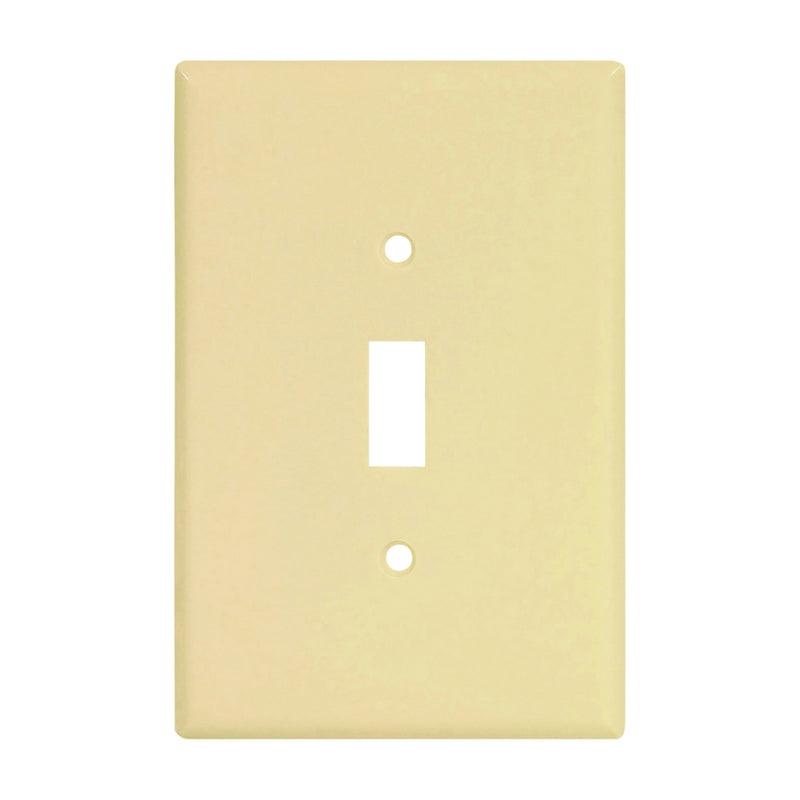 Eaton Wiring Devices Wallplate 5-1/4 in L 3-1/2 in W 1-Gang Thermoset Ivory High-Gloss