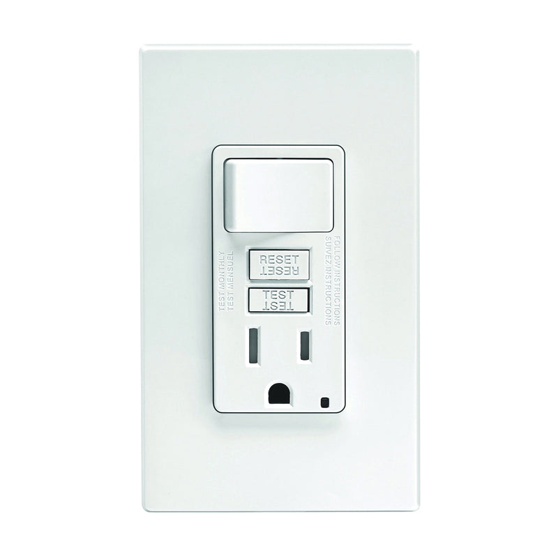 Leviton Combination Switch 2-Pole 15 A 125 V White