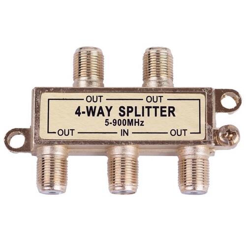 Just Hook It Up 4-Way Coax Splitter