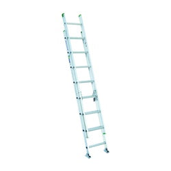 WERNER Extension Ladder 15 ft H Reach 225 lb Aluminum