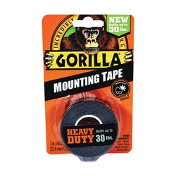 Gorilla Mounting Tape 60 in L 1 in W Black