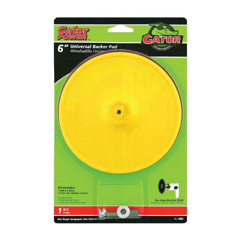 Gator Sanding Disc Kit 6 in Dia 1/4 in Arbor Zirconium Oxide Abrasive