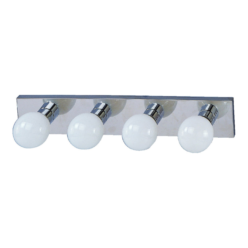 Boston Harbor Vanity Bar Fixture 100 W 4-Lamp G Lamp Steel Fixture Polished Chrome Fixture