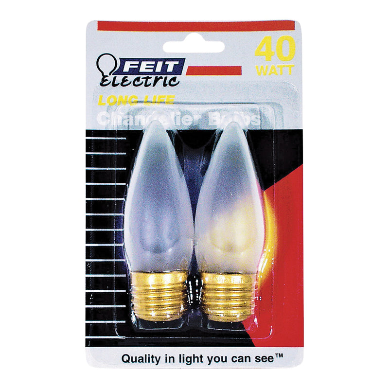 Feit Electric Incandescent Lamp 40 W B11 Lamp Medium E26 Lamp Base 2700 K Color Temp