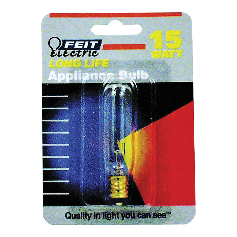 Feit Electric Incandescent Lamp 15 W T6 Lamp Candelabra E12 Lamp Base 2700 K Color Temp