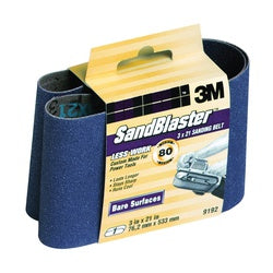 3M Sanding Belt 3 in W 21 in L 80 Grit Medium Aluminum Oxide Abrasive