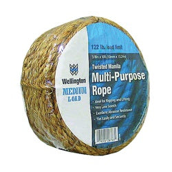 T.W. Evans Cordage Rope 3/8 in Dia 50 ft L 122 lb Working Load Manila Natural