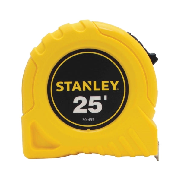 STANLEY Measuring Tape 25 ft L Blade 1 in W Blade Steel Blade ABS Case Yellow Case