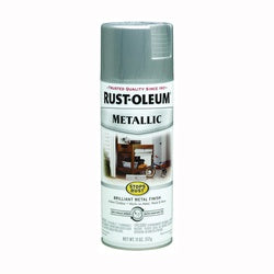 RUST OLEUM STOPS RUST Metallic Spray Paint Metallic Silver 11 oz Aerosol Can