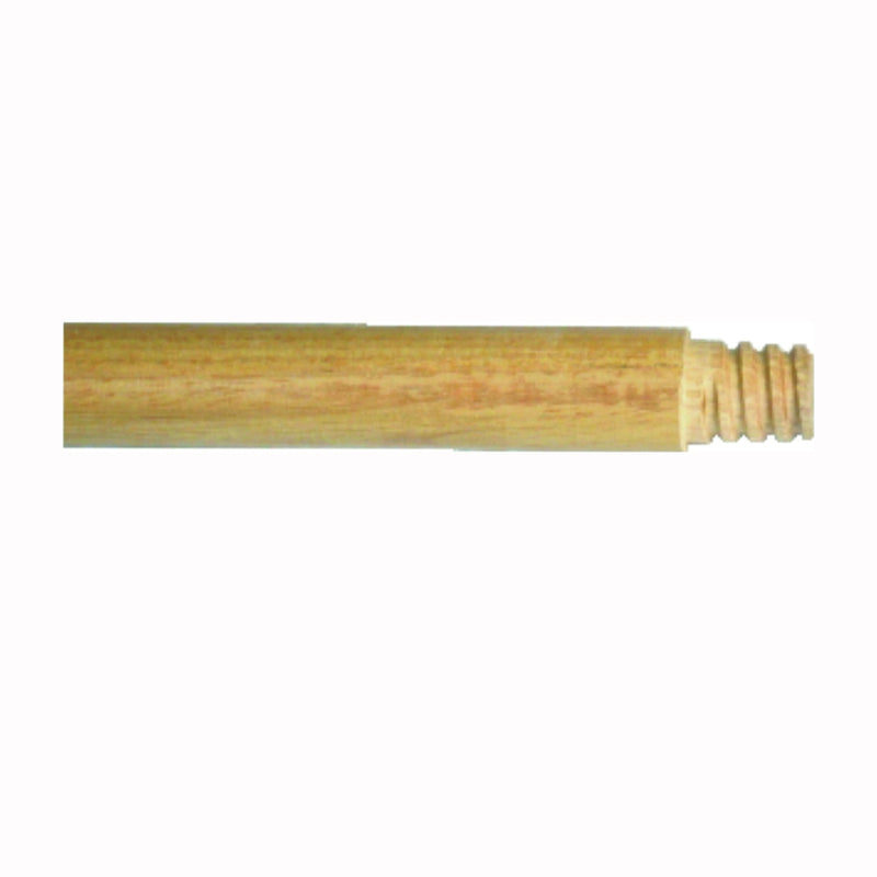 BIRDWELL Broom Handle 15/16 in Dia 60 in L Threaded Hardwood