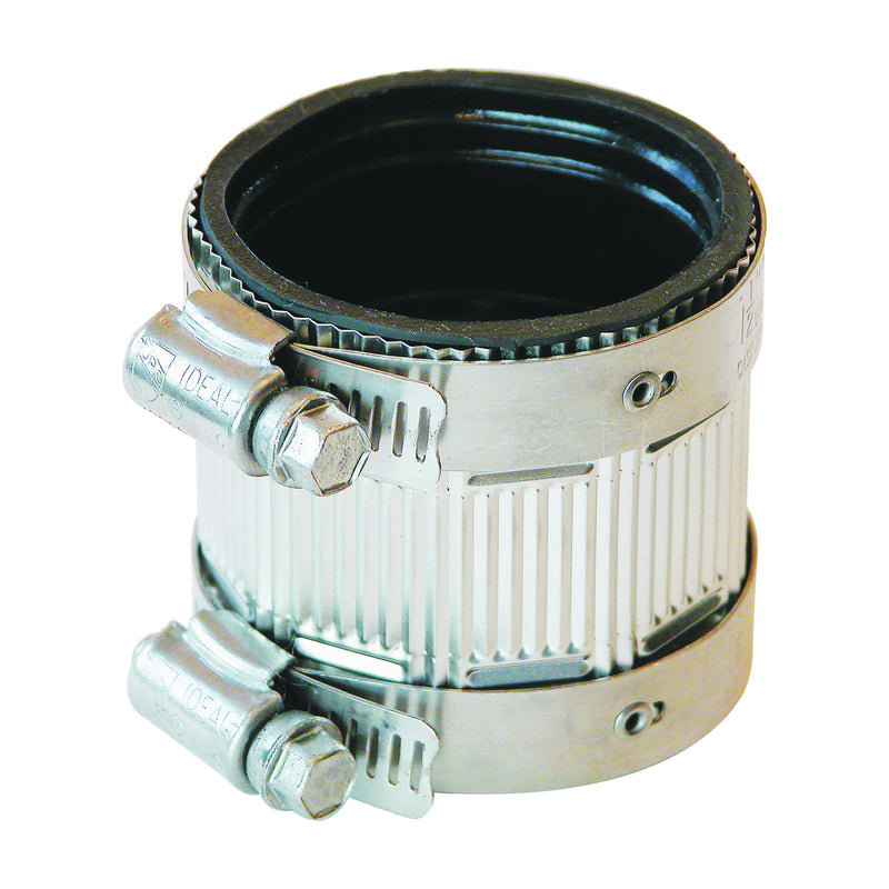 FERNCO No Hub Coupling 1-1/2 in No Hub PVC 4.3 psi Pressure