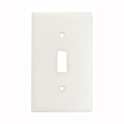 Eaton Wiring Devices Wallplate 4 1/2 in L 2 3/4 in W 1 Gang Thermoset White High Gloss