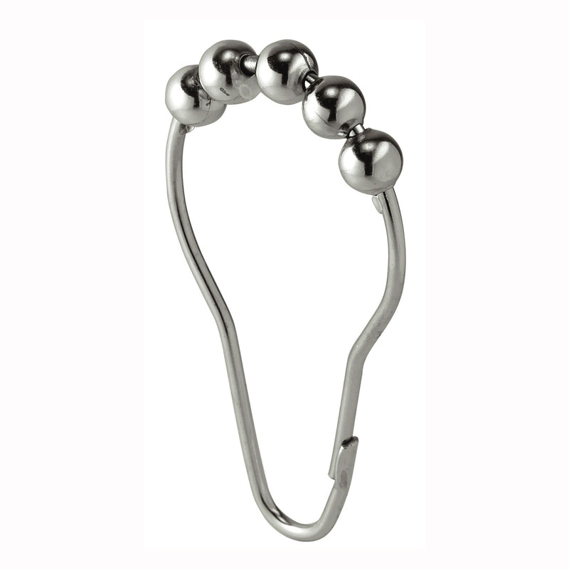 iDESIGN Shower Roller Curtain Hook Stainless Steel Polished Chrome