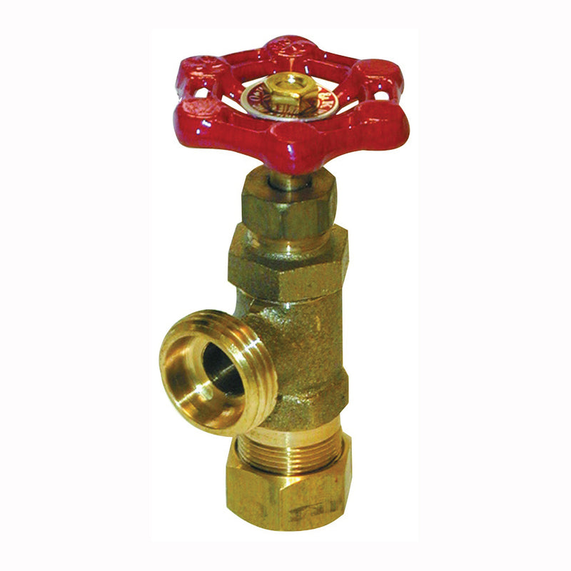 B & K ProLine Boiler Drain Valve 1/2 in Connection Compression x Hose 125 psi Pressure Brass Body