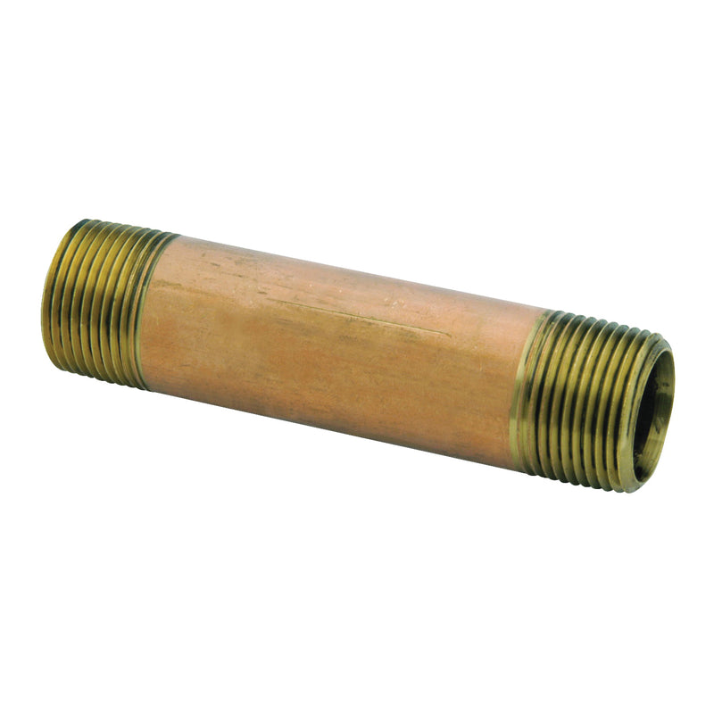 Anderson Metals Pipe Nipple 1/2 in NPT Brass 900 psi Pressure 1-1/2 in L