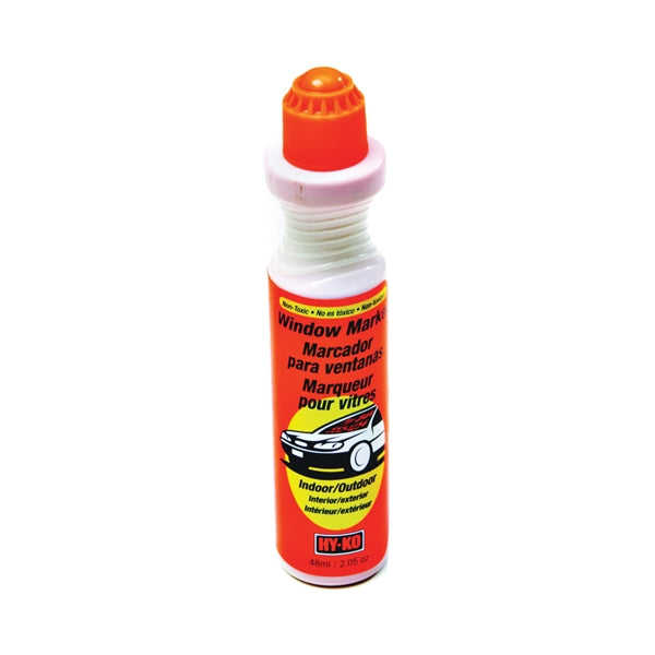 HY-KO Window Marker Non-Toxic Rain-Resistant Orange