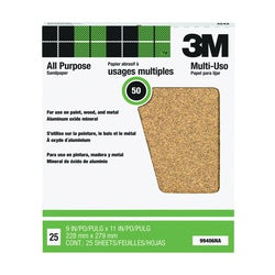 3M Sanding Paper 11 in L 9 in W 50D Grit Aluminum Oxide Abrasive