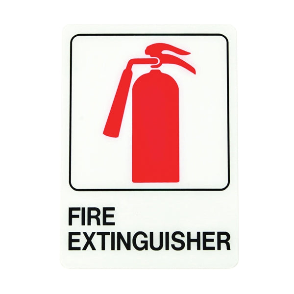 HY-KO Graphic Sign Fire Extinguisher Black Legend Plastic 5 in W x 7 in H Dimensions