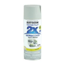 RUST OLEUM PAINTER'S Touch Satin Spray Paint Satin Stone Gray 12 oz Aerosol Can