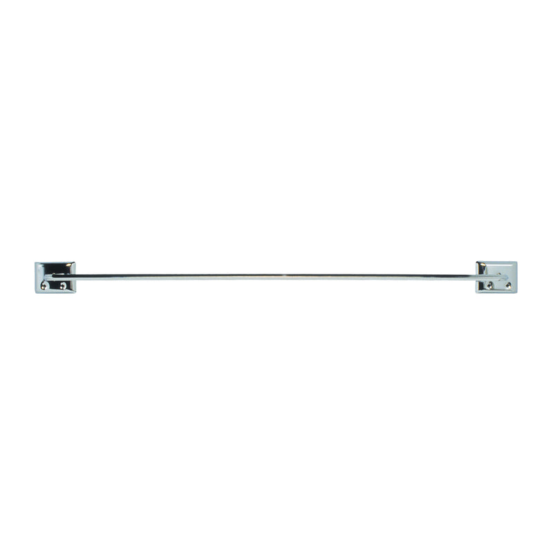 DECKO Towel Bar 24 in L Rod Steel Chrome Surface Mounting