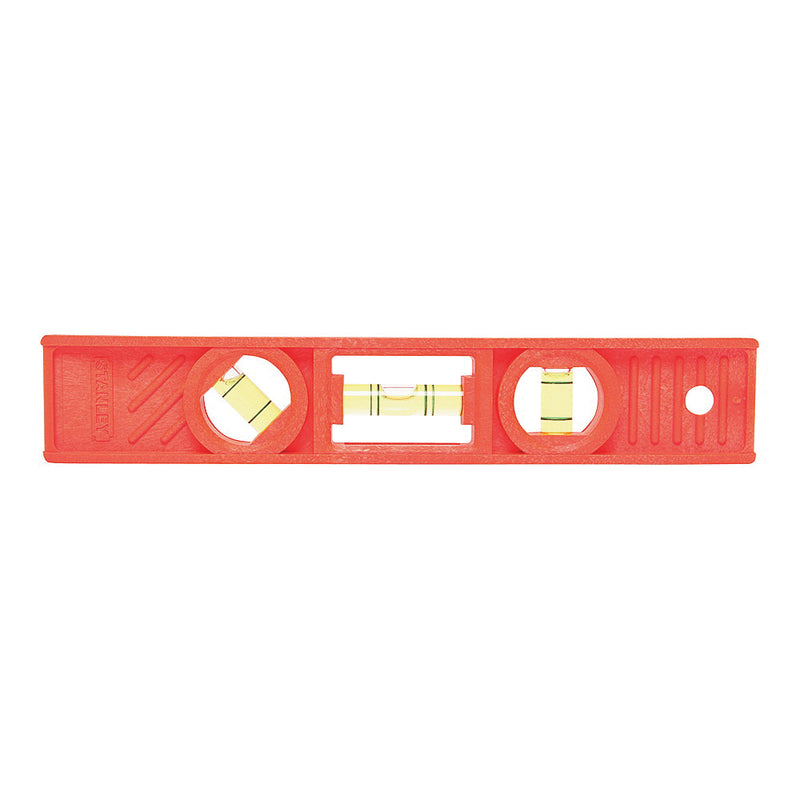 STANLEY Torpedo Level 8 in L 3 -Vial 1 -Hang Hole Nonmagnetic ABS