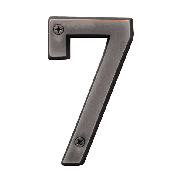 HY-KO Prestige House Number Character: 7 4 in H Character Bronze Character Brass