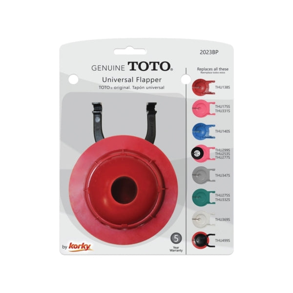 Korky Toilet Flapper Rubber Red For: 3 in TOTO Models 3 in Flush Valves Opening