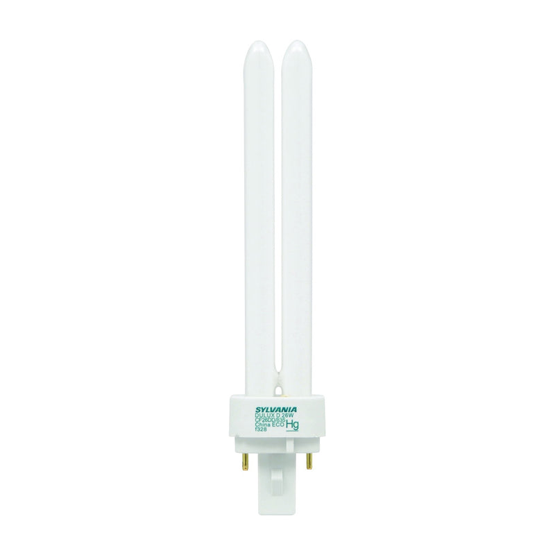 Sylvania Compact Fluorescent Bulb 26 W T4 Lamp G24D-3 Lamp Base 1710 Lumens 3500 K Color Temp