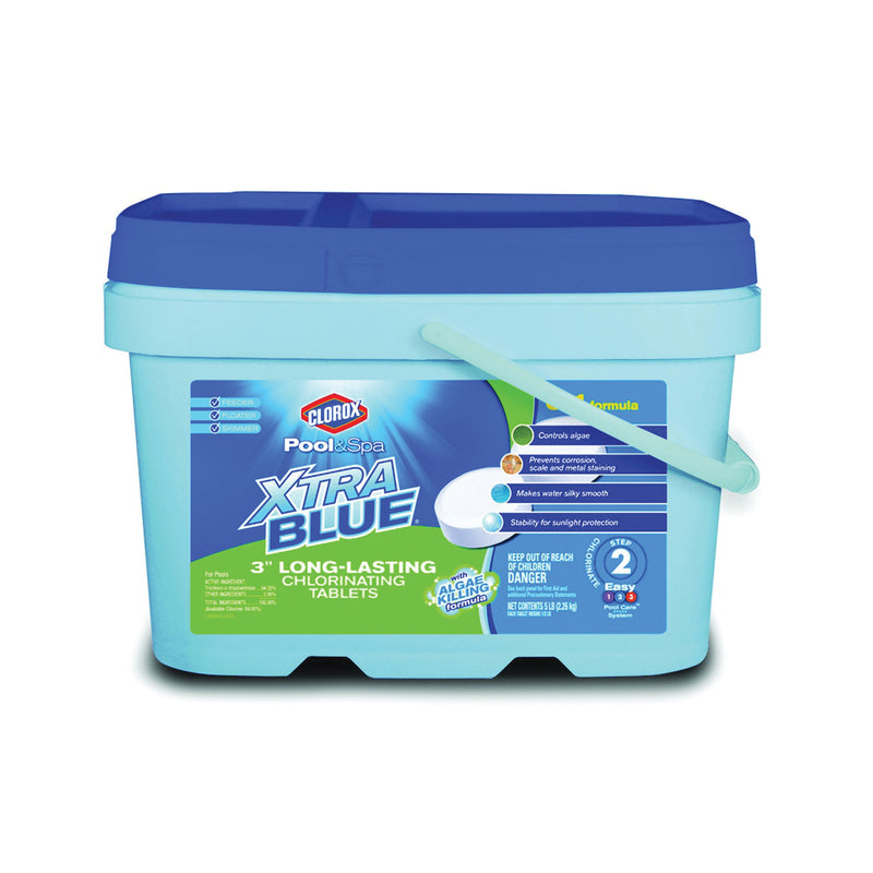 Clorox Pool & Spa XtraBlue Chlorinating Tablet Solid Chlorine 5 lb