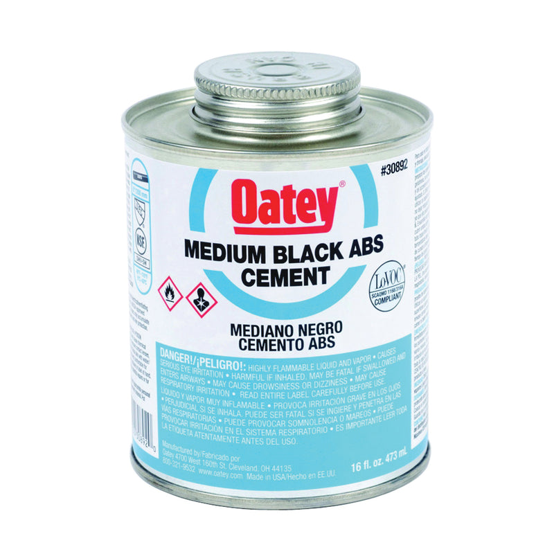 Oatey Solvent Cement Opaque Liquid Black 8 oz Can