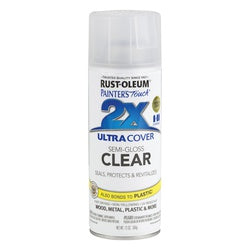 RUST OLEUM PAINTER'S Touch Clear Spray Paint Semi Gloss Clear 12 oz Aerosol Can