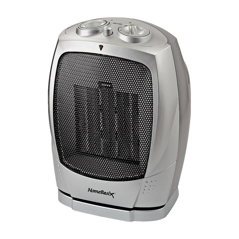 PowerZone Ceramic OSC Heater 120V 12.5 A 120 V 750/1500 W 1500W Heating 2-Heat Setting Grey